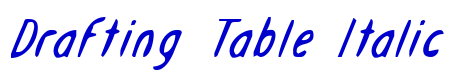 Drafting Table Italic font
